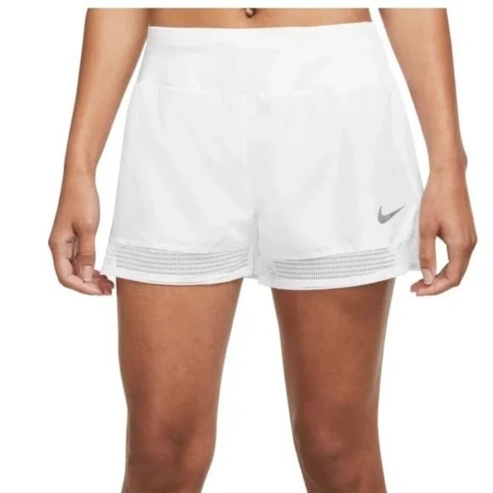 Nike Women's White and Gray Athletic Shorts